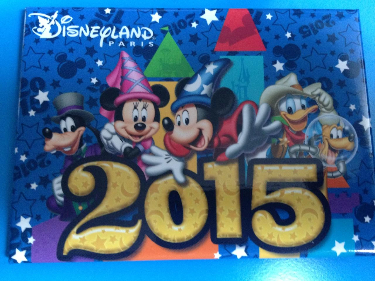 Rare Magnet rigide disney disneyland paris : Année 2015
